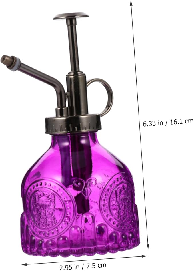 UPKOCH Retro Glass Spray Bottle for Plants Refillable Watering Can Elegant Design for Use Lightweight Portable Watering