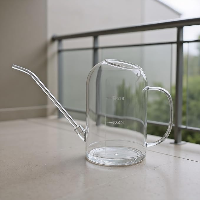 2L Large Long Spout Watering Can for Indoor Outdoor Plants, ABS Stainless Steel Garden Watering Pot with Ergonomic Handle, Precise Root Irrigation Tool for Patio Lawn Balcony