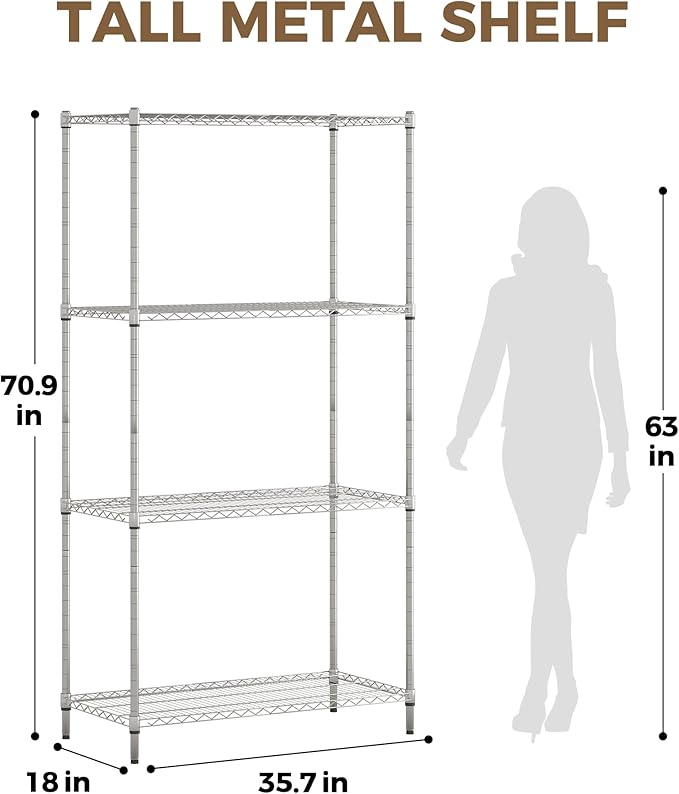 GENTINGBRO Large Plant Shelf Indoor Plant Stand Outdoor 4 Tier for Plants Heavy Duty 3000lbs Plant Rack Storage Shelves Adjustable Tall Plant Holder for Balcony Garden Patio
