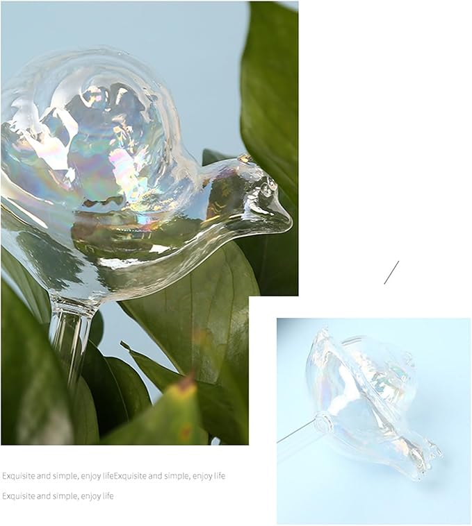 Self Watering Globes, High Borosilicate Glass Snail Design, Large Capacity Automatic Plant Waterer for Indoor Outdoor Plants, Fits Potted Herbs Succulents Office Flora (2pcs)