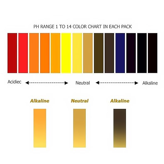 100 Strips Plastic pH Test Strips, Universal Application Ph 0-14 Range Soap, Saliva, Urine, Food, Liquids, Water with Soil Testing, Lab Monitoring & etc