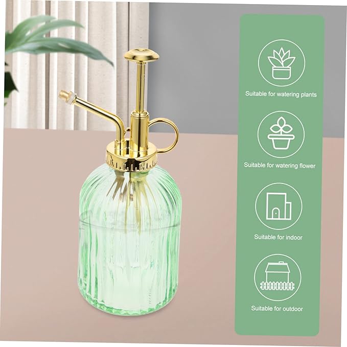 KESYOO Retro Glass Spray Bottle 350ml Large Capacity Design for Plants Succulent Mister for Boys and Girls Vintage Style