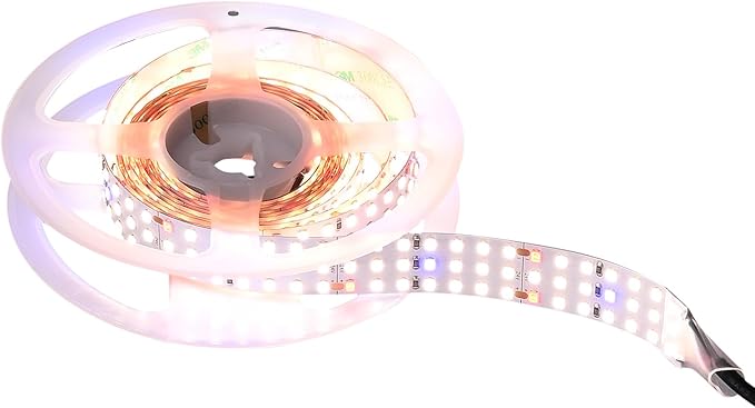 6.6FT LED Plant Grow Light, 840LEDs Full Spectrum Grow Lamp with High PPFD, 24V 55W Cuttable Plants Growing Light Strip Flexible Self Adhesive for Seedlings Veg Flower