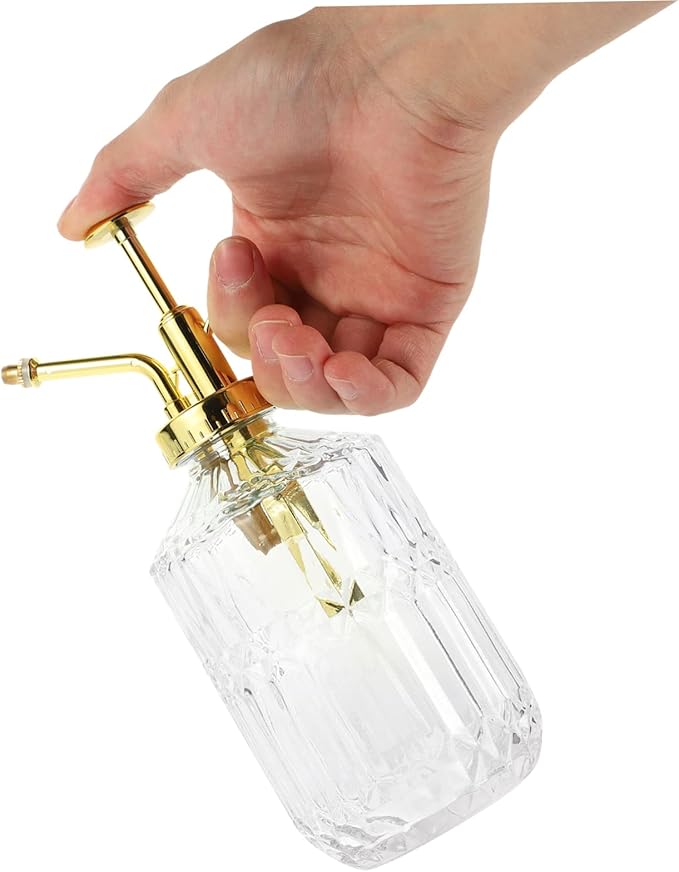 POPETPOP Glass Plant Mister Spray Bottle Continuously Mist Spray Retro Vintage Design for Plants