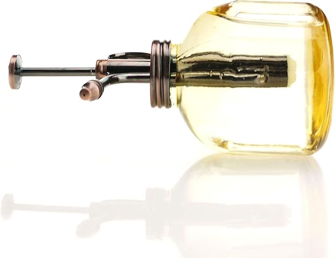 Plant Mister- Amber Glass Bottle & Brass Sprayer (Antique Copper)