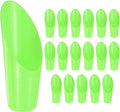 M METERXITY 18-Pack Bonsai Soil Scoops, Plastic Garden Soil Scoops Bucket Shovel Potting Scoopers for Transplanting/Flower Planting/Plant Succulent, Colorful Small Gardening Tools [Green]