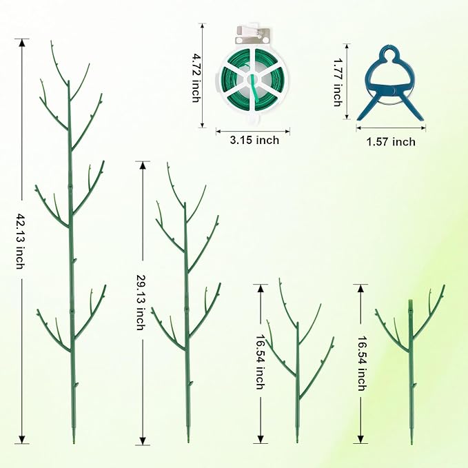 PERSZEN 6 Pack Stackable Monstera Plant Support, Plant Stakes for Indoor and Outdoor Plants Use, Garden Stakes for Climbing and Potted Plants, Pothos, Philodendron