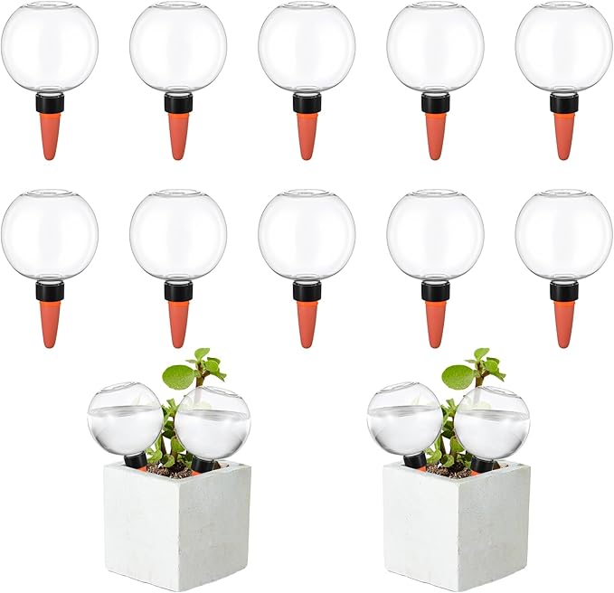 Kifmurase 6Pcs Self-Watering Globes for Indoor Plants, Automatic Watering Planter Insert, Slow Release Terracotta Planter Insert, 17.5oz Watering Bulbs with Slow Release Control Water Dripper