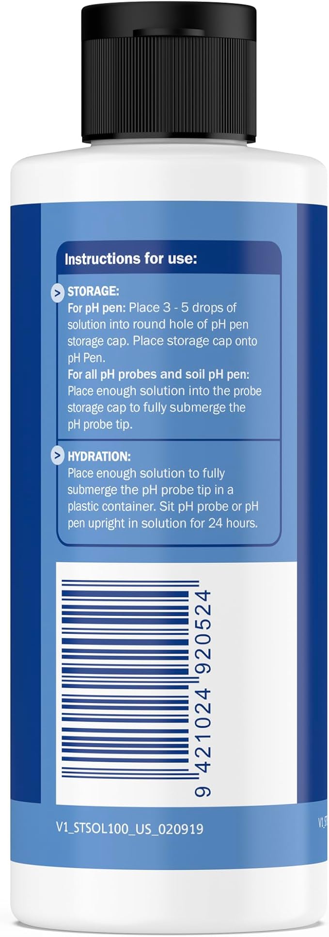 Bluelab KCl Storage Solution for pH Probes and Pens, for Maintaining, Hydrating, and Storing pH Meters, Made in the USA (120ml / 4.5 fl. oz)