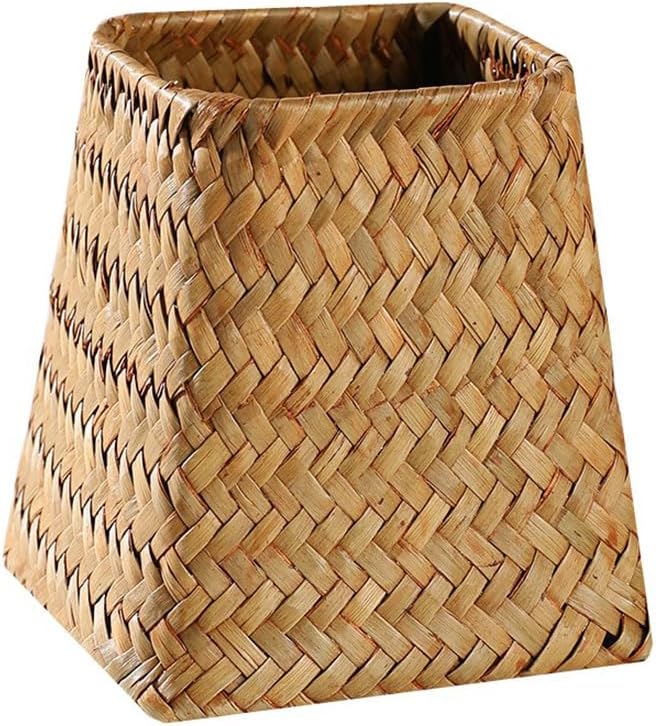 Ipetboom Wicker Flower Vase, Natural Seaweed Weave Basket Pastoral Rattan Vase Farmhouse Flower Basket, Dried Flower Pot Seagrass Storage Basket Organizer, 5.51 X 4.72 Inches