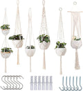 feedee Macrame Plant Hangers Indoor Macrame Hanging Planters for Indoor Plants, 6 Pack Hanging Plant Holders Indoor Hanging, Macromay Plant Hangers for Indoor Plant Hanger, Outdoor Flower Pots Holder
