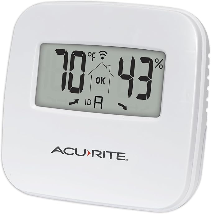 AcuRite 01095M Indoor Temperature & Humidity Station with 3 Sensors, White