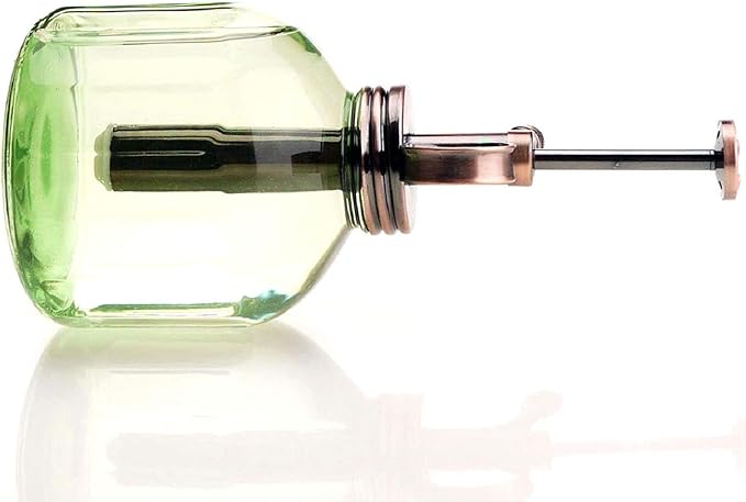 Plant Mister- Green Glass Bottle & Brass Sprayer (Antique Copper)