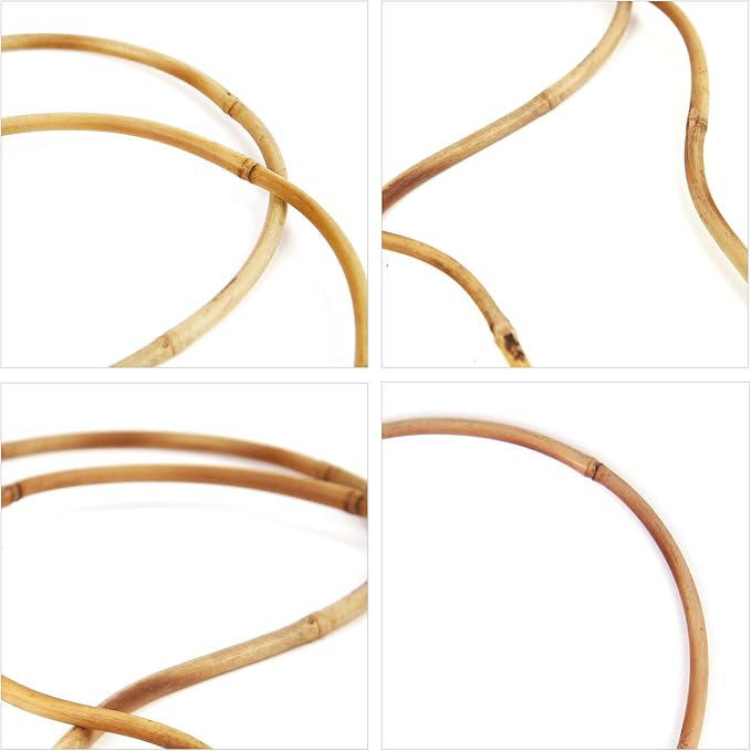 Cambaverd Plant Trellis Indoor 16in, Loop-Shaped Bamboo Trellis - 3 Pack for Climbing Plants, Hoya, Potted Plants