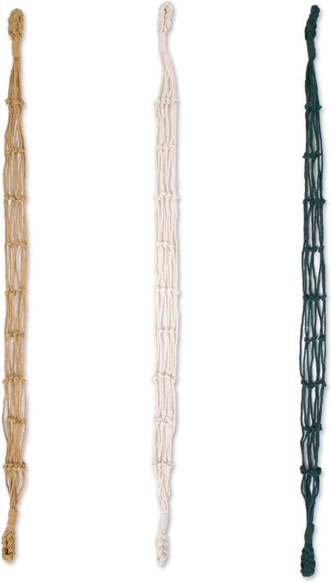 Toilet Paper Storage Holder Wall Hanging Storage Mesh Bag Boho Handmade Cotton Net Bag Paper Roll Holder for Home Bedroom Bathroom Living Room
