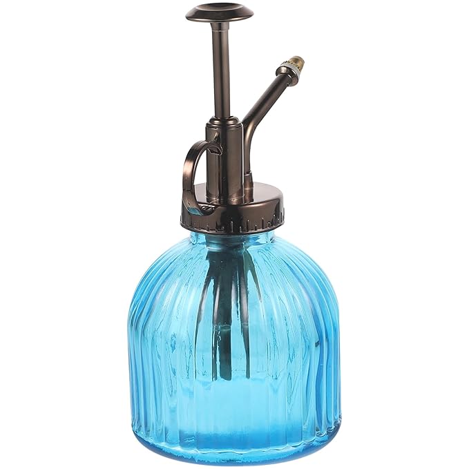PartyKindom Vintage Glass Spray Bottle Continuous Mister Plant Mister for Garden Indoor