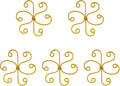 5Pcs Gold Plant Stem Support, Stable Support Stakes for Plants Stabilize, Outdoor & Indoor & Garden Plant Stakes for Healthy Growth (Flower Shaped Bracket A)
