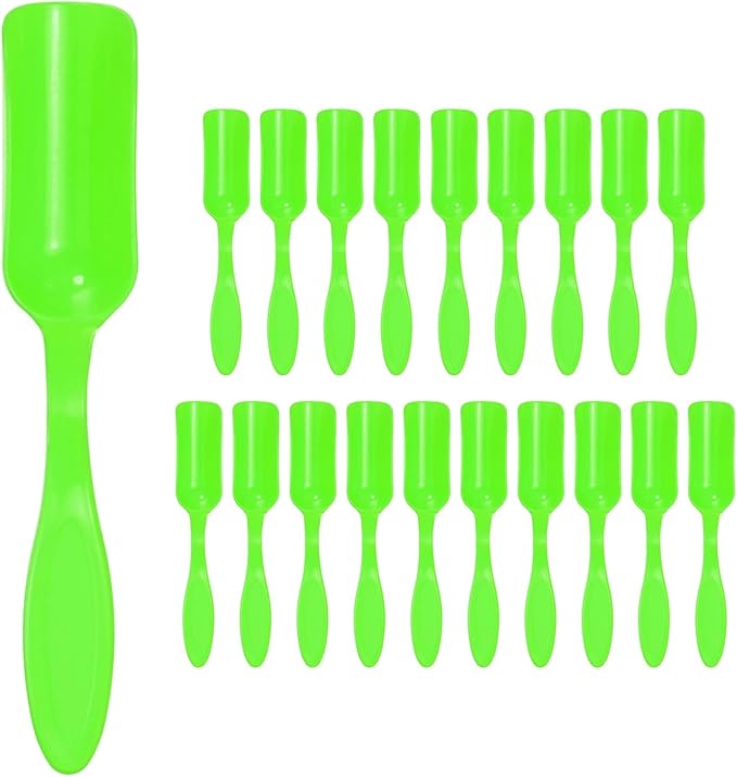 M METERXITY 20-Pack Mini Gardening Shovel Spoons, Plastic Garden Soil Scoops for Cultivation Digging Transplanting/Flower Planting/Plant Succulent, Colorful Small Gardening Tools [Green]