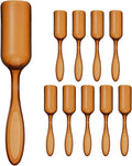 M METERXITY 10-Pack Mini Gardening Shovel Spoons, Plastic Garden Soil Scoops for Cultivation Digging Transplanting/Flower Planting/Plant Succulent, Colorful Small Gardening Tools [Brown]