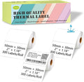 Thermal Labels Compatible for Supvan T50M Pro, Phomemo M110, Label Maker Tape Refill, Weatherproof & Tear-Resistant Thermal Stickers (50mm x 30mm, 1.97''x1.18'')
