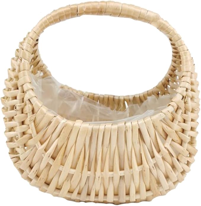 Hemoton Food Containers Outdoor Planters Seagrass Basket Hand Woven Storage Basket Bin Smasll Wicker Storage Baskets Basket Food Bread Fruit Holder Woven Hamper Outdoor Decor