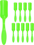 M METERXITY 10-Pack Mini Gardening Shovel Spoons, Plastic Garden Soil Scoops for Cultivation Digging Transplanting/Flower Planting/Plant Succulent, Colorful Small Gardening Tools [Green]