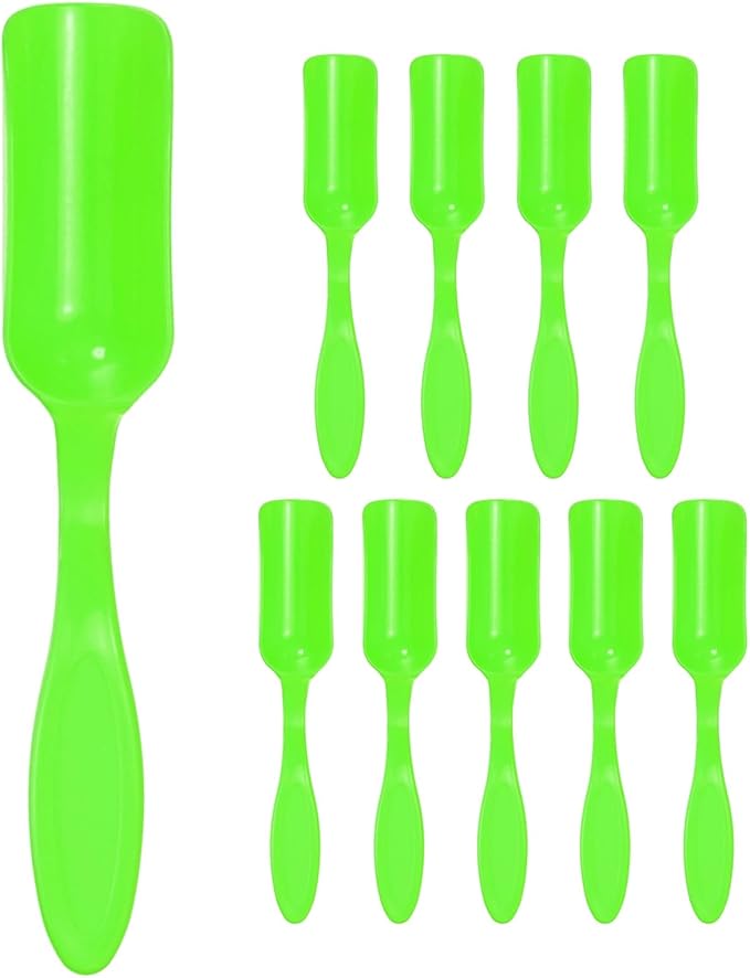 M METERXITY 10-Pack Mini Gardening Shovel Spoons, Plastic Garden Soil Scoops for Cultivation Digging Transplanting/Flower Planting/Plant Succulent, Colorful Small Gardening Tools [Green]