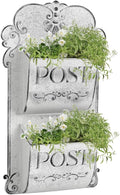 All Chic Outdoor Wall Planters Metal Wall Planter Wall Mounted Planters 2-Tiers White Wall Vase Flower Pot Indoor Outdoor Wall Hanging Planter Shabby Rustic Farmhouse Decor…