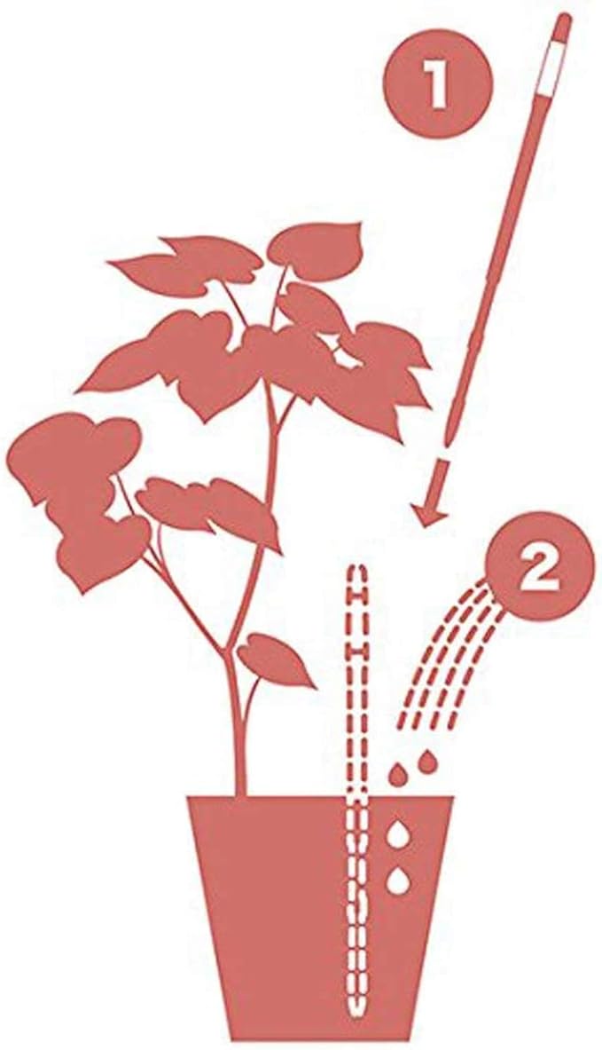IPPINKA Sustee Aquameter, White, Small, Set of 4 - Soil Moisture Meter for Potted Plants - Plant Water Sensor (Refillable Style)