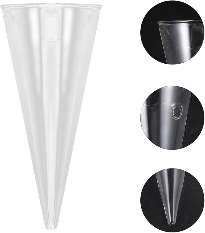 BESPORTBLE Hanging Hydroponic Glass Vase with Fish Tank Design, Wall-Mounted Plant Propagation Station for Indoor Greenery, Includes Large Cone Pot and No-Trace Nail Crystal Mud