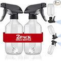 AMORIX Plastic Spray Bottles 2 Pack 360° Water Spray Bottle for Cleaning 10 oz/300 ml Upside Down Spray Bottle Small Mister Squirt Bottle with Adjustable Nozzle for Hair, Cooking, Plant, Pet