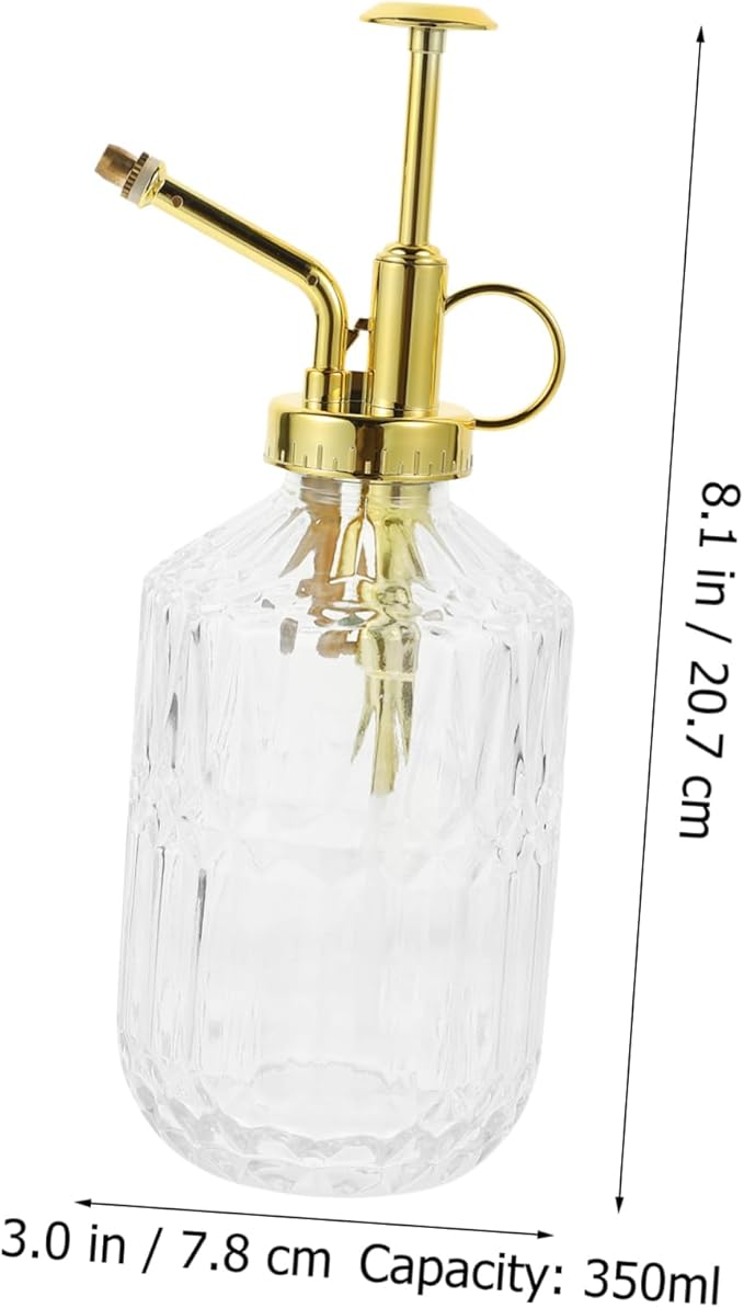 Mikikit Indoor Glass Watering Spray Bottle Retro Plant Mister for Use Fine Mist for Houseplants Gardens and Cleaning
