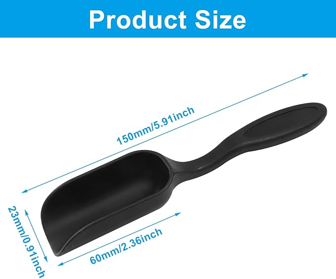 10Pcs Plastic Mini Gardening Shovel Spoons Soil Scoops, All Black Mini Shovel for Planting, Digging, Transplanting Succulents, Potted Flowers, or Milk Powder, Lightweight and Easy to Clean