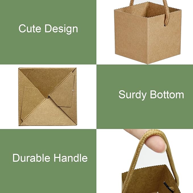 HejVulkan 40 Pack Succulent Wrap Bags Set with 2.5 inch Succulent Gift Box, Heart Plant Tags, Thank You Stickers and Mark Pen, Great Party Favor Gifts for Wedding, Baby Showers, Bridal Showers