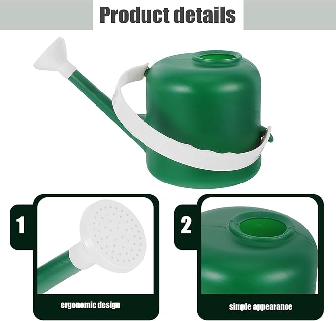 VILLCASE Long-spout Watering Can 1.2l Plastic Handheld Flower Watering Pot for Indoor and Outdoor Gardening