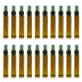 20 Pack Set 10ML Protable Refill Bulk Atomizer Spray Travel Perfume Bottle Hydrating Empty Bottle (Brown)
