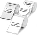 NIIMBOT Thermal Label Tape 3 Rolls, Compatible with B1 B21 B31 Label Maker | Multi-Size Pack, 50x80mm White, 50x80mm Clear, 50x50mm Round | for Address, Jar, Gift, Logo & File Organization Stickers