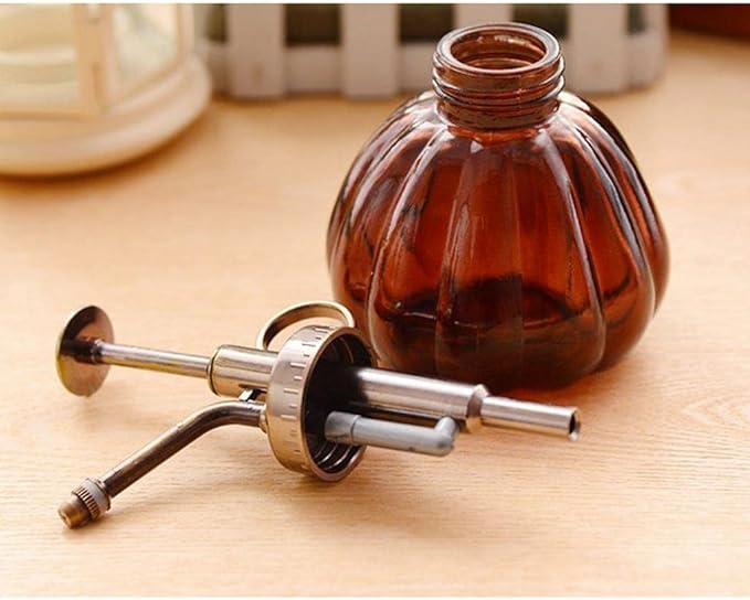 Vintage Glass Watering Spray Bottle Plant Mister - Adjustable Pressure Sprayer for House Plants - Elegant European Style Watering Can - Perfect for Garden and - Wine Red