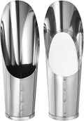 M METERXITY 1-Set Bonsai Soil Scoops, 2.4inch/6cm Stainless Steel Garden Soil Scoop Bucket Shovels and Soil Sifter for Transplanting/Flower Planting, Small Gardening Tool [Silver Tone]