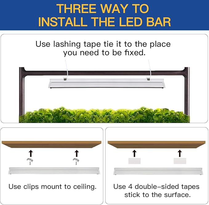 GYTF T5 Grow Lights 1.4Ft, 5000K White Full Spectrum LED Plant Growing Lamp Strips for Indoor Plants, Seeds Starting, Succulents, High PPFD with V-Shaped Reflector