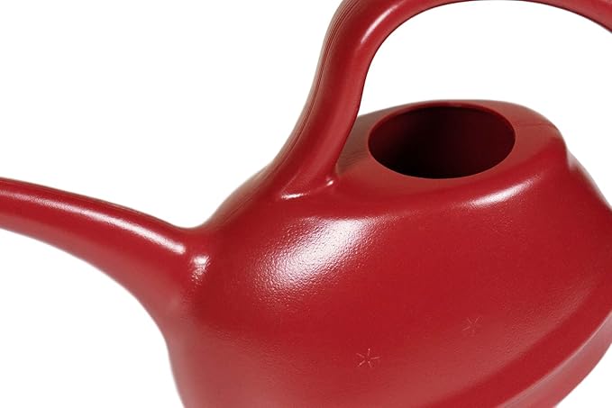 Bloem Plastic Watering Can Small Lightweight Cute Indoor Outdoor Garden Long Spout (Red), 1.5 Liter