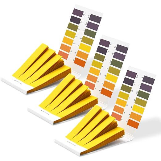 pH Test Strips, Universal Indicator Litmus Paper, Acid Alkali Test Paper, pH 1-14, for Water, Soil, Cosmetic (3)