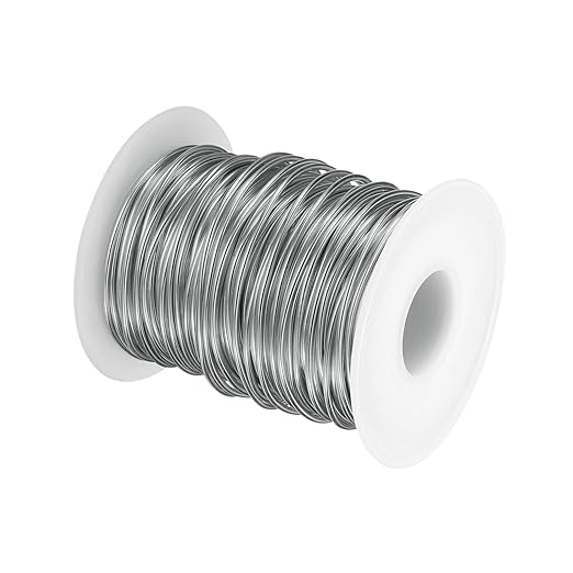HARFINGTON Bonsai Wire Anodized Aluminum Training Wire Roll 1.5mm/15 Gauge 98ft Length Bendable Bonsai Tree Wire for Garden, Horticulture, Landscape, Planting, Dark Silver