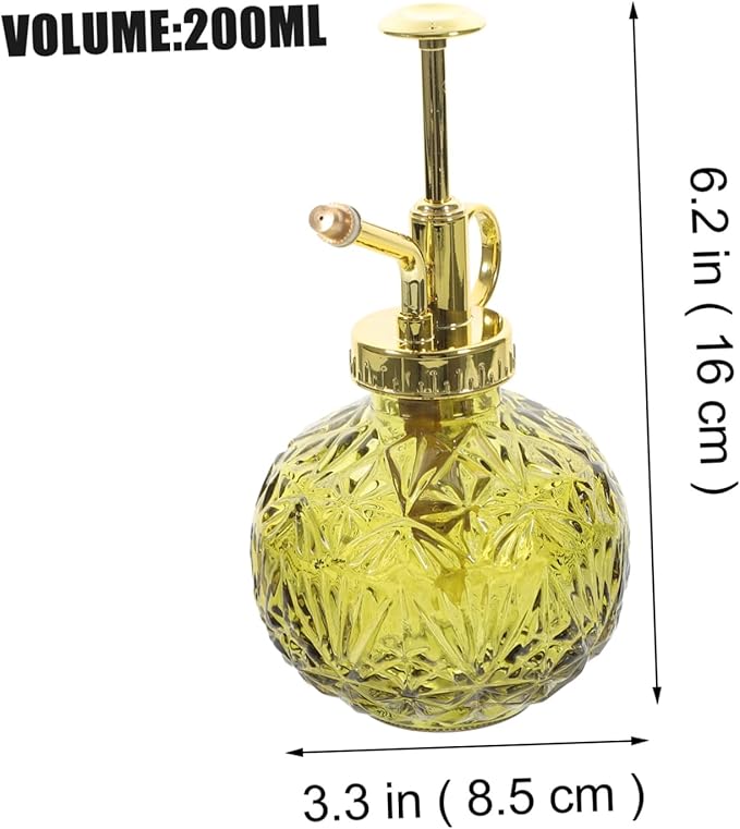 Toddmomy Glass Plant Mister Spray Bottle Vintage Watering Pot Pump for Indoor Plants Glass Design for Easy Monitoring and Uniform Mist Spraying
