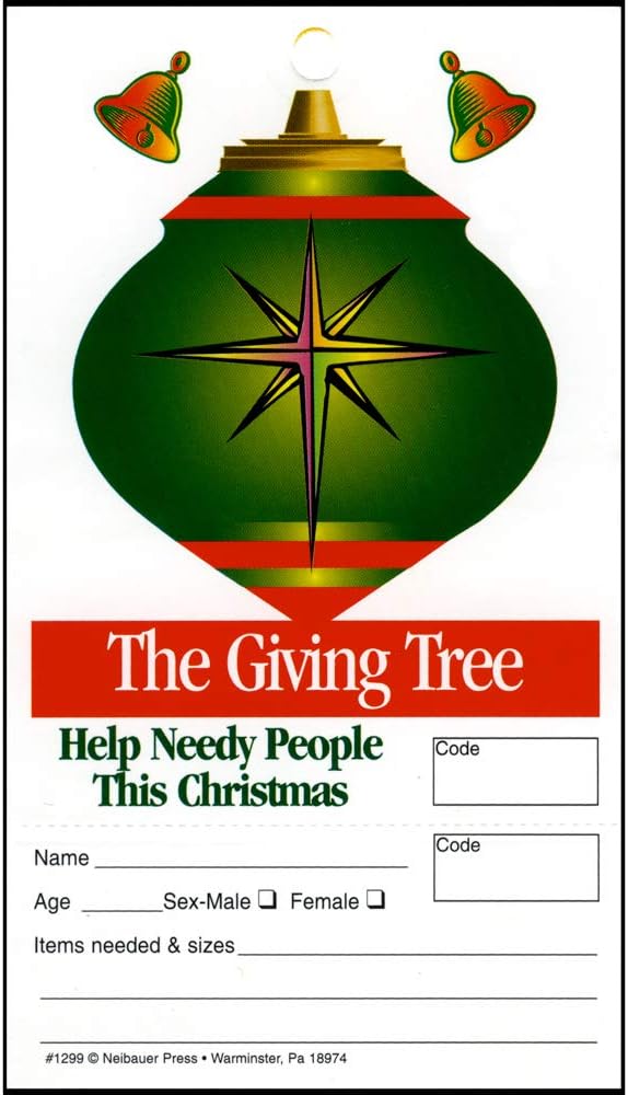 Organize a Meaningful Christmas Campaign with Christmas Giving Angel Tree Tags (Pack of 100)