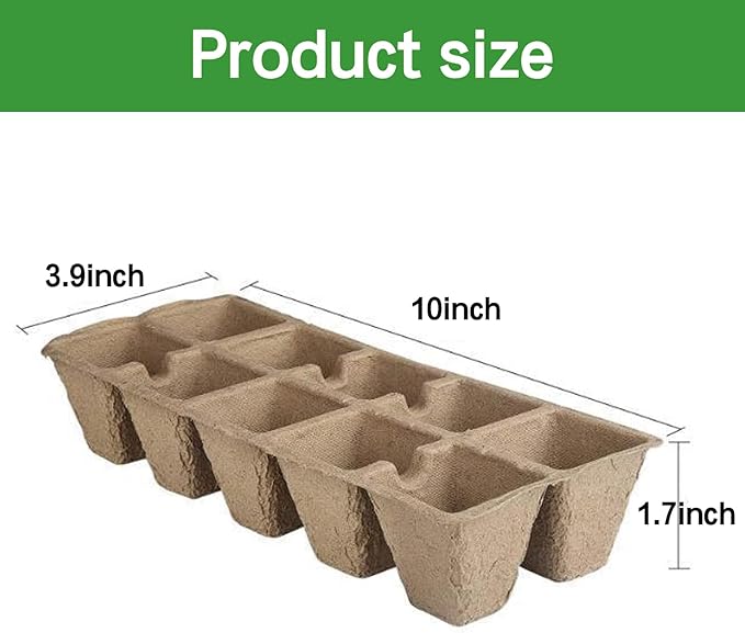 360 Cells Peat Pots Seedling Start Trays 36 Pack Seedling Pots Biodegradable Seedling Starter Kit,Organic Germination Plant Starter Trays