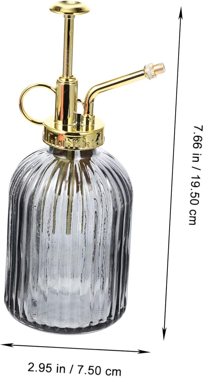 Milisten Vintage Glass Mist Spray Bottle for Indoor Outdoor Plants Large Capacity Watering Sprayer with Transparent Design and Retro Pump Plant Mister for Home Gardening and Gifts