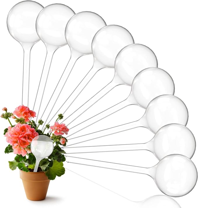 Plant Watering Globes,AOPANDA Self Watering Flower Pot Insert, Plastic Self Watering Bulbs, Large Capacity, for Indoor and Outdoor Plants, 9pcs.