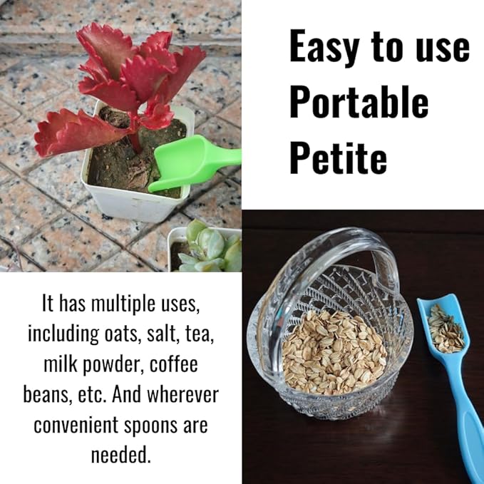 10Pcs Yueeer Mini Shovel,Plastic Mini Gardening Shovel Spoons Soil Scoops,Succulent Sand Scoops/Coffee Beans，Small Mini Potting Scoop Plant Flower Cultivation Digging Transplanting Tools (5-Colors)