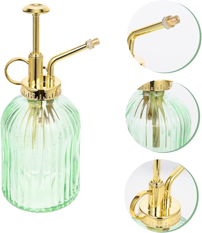 Vintage Glass Plant Mister Spray Bottle 350ml Capacity for Indoor and Garden Use Elegant Watering Pot Fine Mist Nozzle for Succulent and Houseplant Care